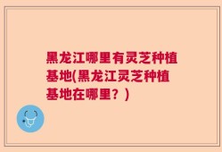 黑龙江哪里有灵芝种植基地(黑龙江灵芝种植基地在哪里？)