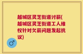越城区灵芝街道讨薪(越城区灵芝街道工人维权针对欠薪问题发起抗议)
