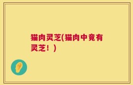 猫肉灵芝(猫肉中竟有灵芝！)