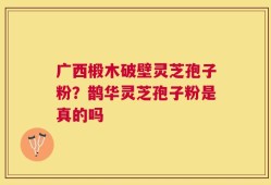 广西椴木破壁灵芝孢子粉？鹊华灵芝孢子粉是真的吗