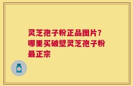 灵芝孢子粉正品图片？哪里买破壁灵芝孢子粉最正宗