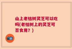 山上老枯树灵芝可以吃吗(老枯树上的灵芝可否食用？)