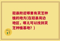冠县附近哪里有灵芝种植的地方(在冠县周边地区，哪儿可以找到灵芝种植基地？)