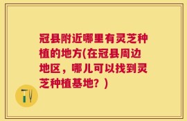 冠县附近哪里有灵芝种植的地方(在冠县周边地区，哪儿可以找到灵芝种植基地？)