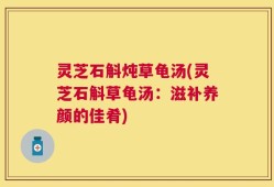 灵芝石斛炖草龟汤(灵芝石斛草龟汤：滋补养颜的佳肴)