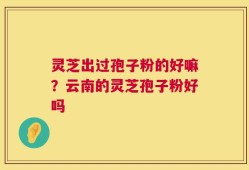 灵芝出过孢子粉的好嘛？云南的灵芝孢子粉好吗