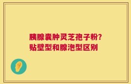 胰腺囊肿灵芝孢子粉？贴壁型和腺泡型区别