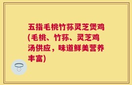 五指毛桃竹荪灵芝煲鸡(毛桃、竹荪、灵芝鸡汤供应，味道鲜美营养丰富)