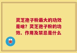 灵芝孢子粉最大的功效是啥？灵芝孢子粉的功效、作用及禁忌是什么