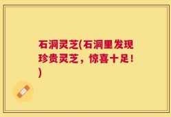 石洞灵芝(石洞里发现珍贵灵芝，惊喜十足！)