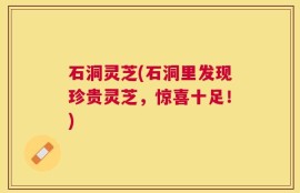 石洞灵芝(石洞里发现珍贵灵芝，惊喜十足！)