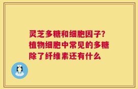 灵芝多糖和细胞因子？植物细胞中常见的多糖除了纤维素还有什么