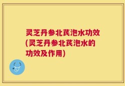 灵芝丹参北芪泡水功效(灵芝丹参北芪泡水的功效及作用)
