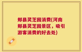 郏县灵芝园消费(河南郏县灵芝园景区，吸引游客消费的好去处)