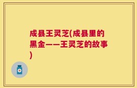 成县王灵芝(成县里的黑金——王灵芝的故事)