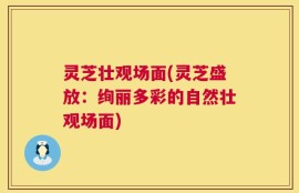 灵芝壮观场面(灵芝盛放：绚丽多彩的自然壮观场面)
