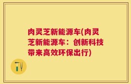 肉灵芝新能源车(肉灵芝新能源车：创新科技带来高效环保出行)