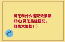 灵芝和什么搭配效果最好吃(灵芝最佳搭配，效果大加倍！)