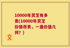 10000年灵芝有多贵(10000年灵芝价格昂贵，一盏价值几何？)