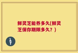 鲜灵芝能养多久(鲜灵芝保存期限多久？)