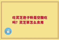 吃灵芝孢子粉是空腹吃吗？灵芝草怎么食用