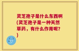 灵芝孢子是什么东西啊(灵芝孢子是一种天然草药，有什么作用呢？)