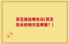 灵芝是在哪生长(灵芝生长的地方在哪里？)