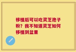 移植后可以吃灵芝孢子粉？我不知道灵芝如何移植到盆里