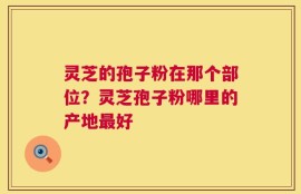 灵芝的孢子粉在那个部位？灵芝孢子粉哪里的产地最好
