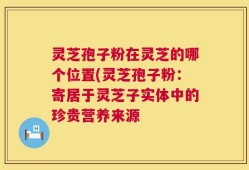 灵芝孢子粉在灵芝的哪个位置(灵芝孢子粉：寄居于灵芝子实体中的珍贵营养来源