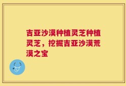 吉亚沙漠种植灵芝种植灵芝，挖掘吉亚沙漠荒漠之宝