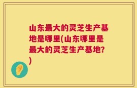 山东最大的灵芝生产基地是哪里(山东哪里是最大的灵芝生产基地？)