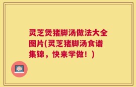 灵芝煲猪脚汤做法大全图片(灵芝猪脚汤食谱集锦，快来学做！)