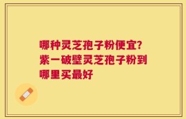 哪种灵芝孢子粉便宜？紫一破壁灵芝孢子粉到哪里买最好
