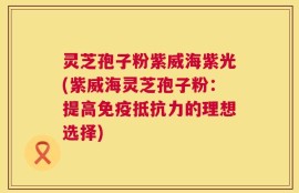 灵芝孢子粉紫威海紫光(紫威海灵芝孢子粉：提高免疫抵抗力的理想选择)