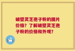 破壁灵芝孢子粉的图片价格？了解破壁灵芝孢子粉的价格和外观？