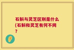 石斛与灵芝区别是什么(石斛和灵芝有何不同？