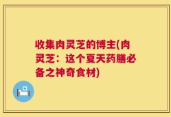 收集肉灵芝的博主(肉灵芝：这个夏天药膳必备之神奇食材)