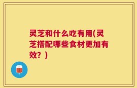 灵芝和什么吃有用(灵芝搭配哪些食材更加有效？)