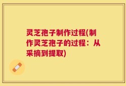 灵芝孢子制作过程(制作灵芝孢子的过程：从采摘到提取)