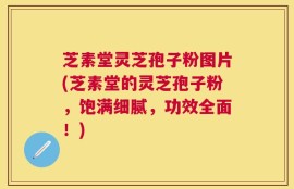 芝素堂灵芝孢子粉图片(芝素堂的灵芝孢子粉，饱满细腻，功效全面！)