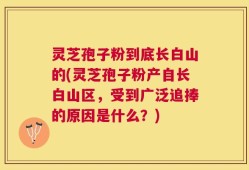 灵芝孢子粉到底长白山的(灵芝孢子粉产自长白山区，受到广泛追捧的原因是什么？)