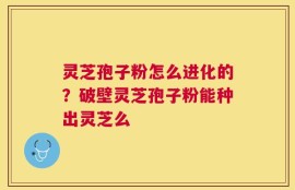 灵芝孢子粉怎么进化的？破壁灵芝孢子粉能种出灵芝么