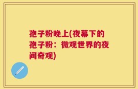 孢子粉晚上(夜幕下的孢子粉：微观世界的夜间奇观)