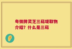 粤微牌灵芝三萜堤取物介绍？什么是三萜