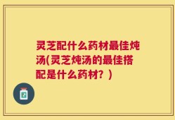 灵芝配什么药材最佳炖汤(灵芝炖汤的最佳搭配是什么药材？)