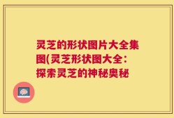 灵芝的形状图片大全集图(灵芝形状图大全：探索灵芝的神秘奥秘