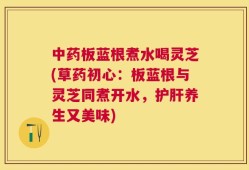 中药板蓝根煮水喝灵芝(草药初心：板蓝根与灵芝同煮开水，护肝养生又美味)