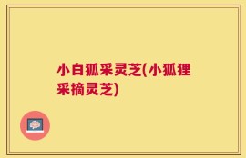 小白狐采灵芝(小狐狸采摘灵芝)
