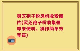 灵芝孢子粉风机收粉图片(灵芝孢子粉收集器带来便利，操作简单效率高)